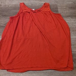 Orange sleeveless top